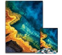 Jigsaw Puzzles for Adults 1000 Piece Aerial View of Thermal Pools Difficult Puzzles for Adults Challenging DIY Brain Teaser for Teenagers 1000 PCS(75x50cm)