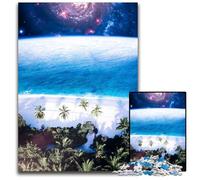 Jigsaw Puzzles for Adults 1000 Piece Aerial View Space Beach Challenging Puzzles for Mother'S Day Birthdays Christmas 1000 PCS(75x50cm)