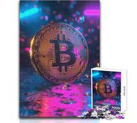 Jigsaw Puzzles for Adults 1000 Piece Aesthetic Bitcoin Crypto Hands-on Game Learning Educational Gift For Birthdays Size 38x26cm
