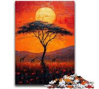 Jigsaw Puzzles for Adults 1000 Piece African Animals Help The Brain Exercise Addictive Toys to Cultivate Patience Parent-child Interaction 26x38cm