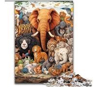 Jigsaw Puzzles for Adults 1000 Piece African Animals Puzzle Adult Game Gift Family Interactive Game Brain Challenge Gift (size : 50x75cm)