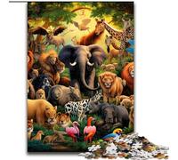 Jigsaw Puzzles for Adults 1000 Piece African Animals Puzzle Brain-Challenging DIY Decorative Game, Family Interactive Toy (size : 50x75cm)