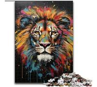 Jigsaw Puzzles for Adults, 1000 Piece African Lion Puzzle Family Game Night Challenging And Rewarding Visual Experience (size : 26x38cm)
