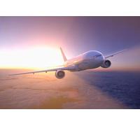 Jigsaw Puzzles For Adults 1000 Piece Airplane Flying Above Clouds at Sunset Photo Photograph Family Funny Challenging Holiday Puzzles for Adults Puzzle Gift for Women Men Seniors 50x70CM