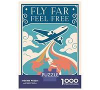Jigsaw Puzzles for Adults 1000 Piece Airplane Flying over The Earth Adult Puzzles Toy Wall Decor Wall Decoration Deal As Gifts for The Whole Family 38x26cm/1000pcs