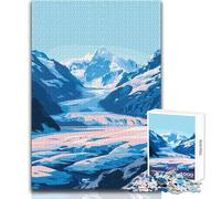 Jigsaw Puzzles for Adults 1000 Piece Alaska Glacier Nature Art Educational Games Pattern Assembly Educational Toy Size 50x75cm