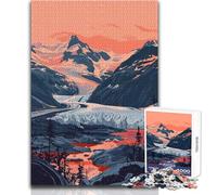 Jigsaw Puzzles for Adults 1000 Piece Alaskan Glacier Nature Art Educational Games Pattern Assembly Educational Toy Size 50x75cm