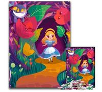 Jigsaw Puzzles for Adults 1000 Piece Alice in Wonder Wooden Jigsaw Puzzles Perfect for Family Fun Party Games Birthday Party Favors 1000 PCS(75x50cm)
