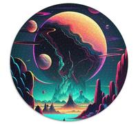 Jigsaw Puzzles for Adults 1000 Piece Alien Planet Round Puzzles 1000 Pieces for Adults Brain Challenge Gift, Educational Activity for Teenagers 1000pcs (67.5x67.5cm)