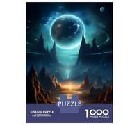 Jigsaw Puzzles for Adults 1000 Piece Alien Space Landscape Puzzle for Adults Brain Teaser Game Enhance Memory Fun at Home Activities, 38x26cm/1000pcs