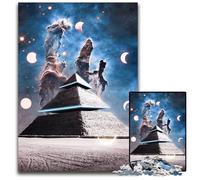 Jigsaw Puzzles for Adults 1000 Piece Alien Spaceship Pyramid Puzzles for Adults Family Fun Activity Brain Challenge for Teenager 1000 PCS(75x50cm)