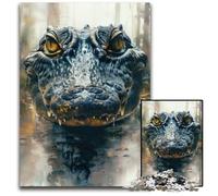 Jigsaw Puzzles for Adults 1000 Piece Alligator Portrait Puzzles for Adults Home Activity for Holidays Birthdays And Family Game Nights 1000 PCS(38x26cm)