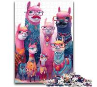 Jigsaw Puzzles for Adults 1000 Piece Alpaca Family for And from 14 Years And over Hands-on Game Christmas Game Gifts 38x26cm