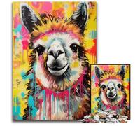 Jigsaw Puzzles for Adults 1000 Piece Alpaca Pop Art Home Decor Jigsaw Puzzles for Home Decor Brain Training 1000 PCS(75x50cm)