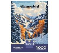 Jigsaw Puzzles for Adults 1000 Piece Altasnowbird Ski Resort Adult Puzzles Brain Teaser Game Home Decoration Christmas Birthday Gifts 38x26cm/1000pcs