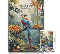 Jigsaw Puzzles for Adults 1000 Piece Amazon Rainforest Travel Hands-on Game Learning Educational Gift For Birthdays Size 38x52cm