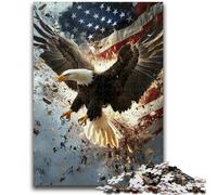 Jigsaw Puzzles for Adults 1000 Piece American Flag Eagle Puzzles for Adults,Challenging Game for The Whole for Women, Gifts for Men (75x50cm)