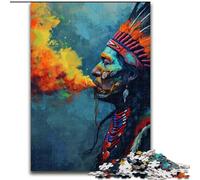 Jigsaw Puzzles for Adults 1000 Piece American Indians Jigsaw Puzzle Made of cardboard, for Birthdays, Holidays, Space Party Decorations 1000pcs(26x38cm)