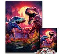 Jigsaw Puzzles for Adults, 1000 Piece Ancient Dinosaurs Wooden Puzzles Brain Challenge Gift, Educational Activity for Teenagers 50x75CM/19.68x29.52inch