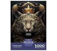 Jigsaw Puzzles for Adults 1000 Piece Ancient Tiger King Art Teenager Puzzles Hands-on Game Home Decoration Christmas Birthday Gifts 38x26cm/1000pcs