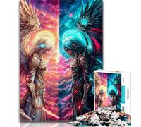 Jigsaw Puzzles for Adults 1000 Piece Angel Devil Anime Girl Puzzles for Teenagers,Challenging Game Gifts for Is Ideal As A Gift for The Whole Family 26x38cm