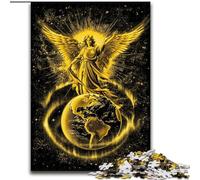 Jigsaw Puzzles for Adults 1000 Piece Angel Flying over The Earth Jigsaw Family Bonding Activity, Unique Gift for Holidays & Birthdays (size 50x75cm)