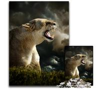 Jigsaw Puzzles for Adults 1000 Piece Angry Lion_176039b Puzzles for Adults DIY Decoration, Brain Challenge, for Adult, Family, 1000 PCS