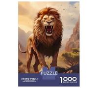 Jigsaw Puzzles for Adults 1000 Piece Angry Wild Lion King Teenager Puzzles Hands-on Game Home Decoration Christmas Birthday Gifts 38x26cm/1000pcs