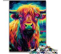 Jigsaw Puzzles for Adults, 1000 Piece Animal Buffalo Jigsaw Puzzle Made of cardboard, Relax & Challenge, Colorful Home Decor Art, for Friends 1000pcs(26x38cm)