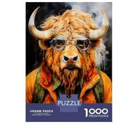 Jigsaw Puzzles for Adults 1000 Piece Animal Buffalo Puzzles for Adults Hands-on Game Stress Reliever Stress Reduction Gifts 38x26cm/1000pcs