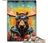 Jigsaw Puzzles for Adults 1000 Piece Animal Moose Puzzle for Family Fun Perfect for Holidays, Interactive Game Nights (size : 26x38cm)