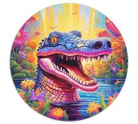 Jigsaw Puzzles for Adults, 1000 Piece Animal Nile Crocodiles Cardboard Jigsaw Puzzles Toys Gift Educational Intellectual Decompressing Fun Family Game (67.5x67.5cm)