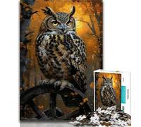 Jigsaw Puzzles for Adults 1000 Piece Animal Owl Puzzles for Teenagers,Challenging Game Gifts for Is Ideal As A Gift for The Whole Family 75x50cm