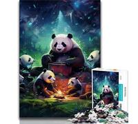 Jigsaw Puzzles for Adults 1000 Piece Animal Panda,Help The Brain Exercise Addictive Toys to Cultivate Patience Perfect Decoration (38x26cm)