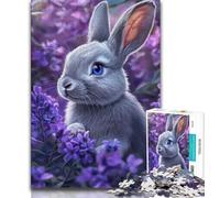 Jigsaw Puzzles for Adults 1000 Piece Animal Rabbit Puzzles for Teenagers,with Matching Poster And Trivia Sheet for Ages 14+ (size 75x50cm)