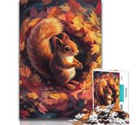 Jigsaw Puzzles for Adults 1000 Piece Animal Squirrel,Help The Brain Exercise Addictive Toys to Cultivate Patience Perfect Decoration (38x26cm)
