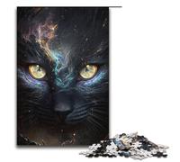 Jigsaw Puzzles for Adults 1000 Piece Animal Universe Black Cat Jigsaw Puzzles Games Toys Gift Suitable for Desktop Decoration 1000 PCS(38x26cm)