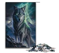 Jigsaw Puzzles for Adults 1000 Piece Animal Universe Wolf Jigsaw Puzzles Games Toys Gift Suitable for Desktop Decoration 1000 PCS(38x26cm)