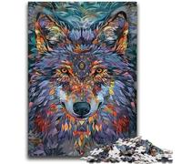 Jigsaw Puzzles for Adults 1000 Piece Animal Wolf Art Educational Games Home Decoration Educational Game for Birthday, Chrismas 26x38cm