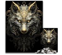 Jigsaw Puzzles for Adults 1000 Piece Animal Wolves Wolf Head Paper Jigsaw Puzzles for Adults Challenging DIY Brain Teaser Perfect Family Game Or Decorative Gift 1000 PCS(38x26cm)