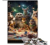 Jigsaw Puzzles for Adults, 1000 Piece Animals Playing Poker Jigsaw for Family Fun Perfect for Holidays, Interactive Game Nights (size : 50x75cm)