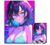 Jigsaw Puzzles for Adults 1000 Piece Anime Cool Swimsuit Girl Wooden Jigsaw Puzzles for Adults Challenging DIY Brain Teaser Perfect Family Game Or Decorative Gift 1000 PCS(75x50cm)