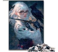 Jigsaw Puzzles for Adults 1000 Piece Anime Crow Girl, Elephant Toy Intellectual Game Birthday Present, Gifts, Wall Art for Ages 14+ (Size 26x38cm)