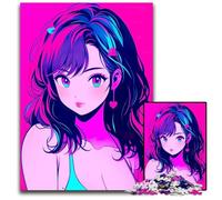 Jigsaw Puzzles for Adults 1000 Piece Anime Cute Girl Summer Puzzles for Adults for Home Decor & Holiday Fun 1000 PCS(38x26cm)