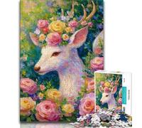 Jigsaw Puzzles for Adults 1000 Piece Anime Deer 1000 Pieces for Adults,Artistic Wall Decor & Birthday Gift Idea for Friends, Home Office 26x38cm
