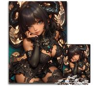 Jigsaw Puzzles for Adults 1000 Piece Anime Demon Girl Portrait Gaming Puzzles for Adults Brain Teaser Adult Game Family Interactive Activity 1000 PCS(38x26cm)