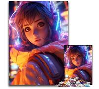 Jigsaw Puzzles for Adults 1000 Piece Anime Fantasy Gamer Girl Wooden Jigsaw Puzzles Ideal for Teenagers & Collectors Travel Gift Family Activity 1000 PCS(75x50cm)
