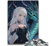 Jigsaw Puzzles for Adults 1000 Piece Anime Flying Dragon And Girl 1000 Pieces for Teenagers,Challenging Game Toys Wall Decoration Unique Birthday And Xmas Gifts (50x75cm)