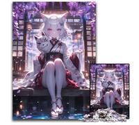 Jigsaw Puzzles for Adults 1000 Piece Anime Fox Wisteria Night Jigsaw Puzzles for Adults Perfect for Teenagers & Home Decor 1000 PCS(75x50cm)