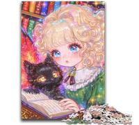 Jigsaw Puzzles for Adults 1000 Piece Anime Girl 1000 Pieces for Adults,Artistic Wall Decor & Birthday Gift Idea for Friends, Home Office (38x26cm)